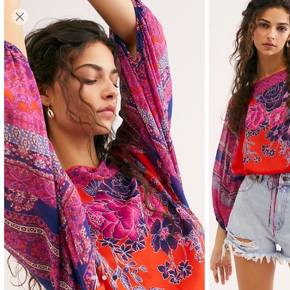 SALE!!!! Blue Nile Printed Top - Picture 2 of 5